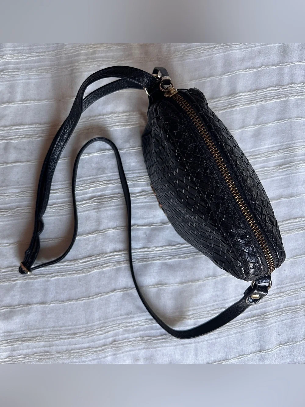 ELLIOTT LUCA Woven Leather Mini Crossbody Bag - Picture 7 of 13